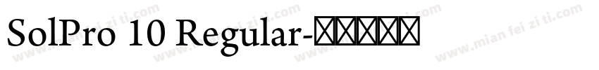 SolPro 10 Regular字体转换